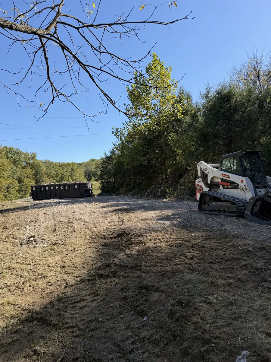 Starrett equipment and debris container at the completed Foster Kentucky demolition site